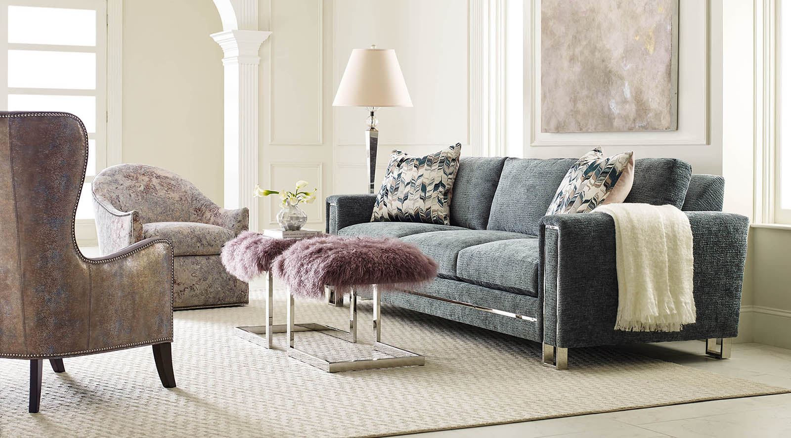 Finn Serene Living Room by Massoud Furniture